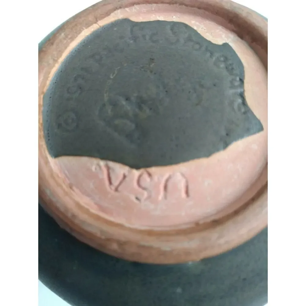 Pacific Stoneware Pottery Small Vase 1971 Signed B. Welsh ?